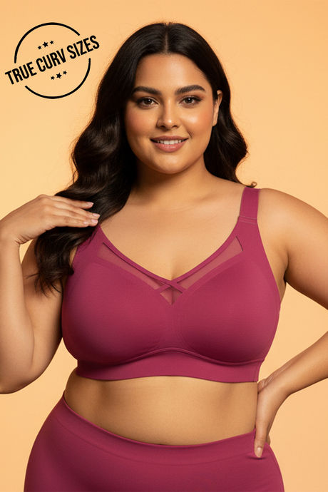 Zivame True Curv Freeform Padded Non Wired Full Coverage T-Shirt Bra - Dawn Pink