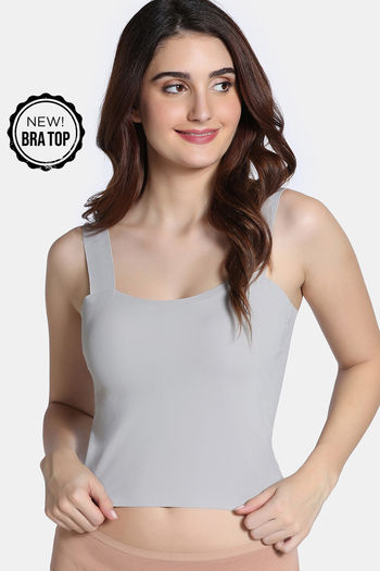 Buy Zivame Bra Top With Inbuilt Cups - Grey