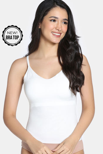 Buy Zivame Bra Top With Inbuilt Cups - White