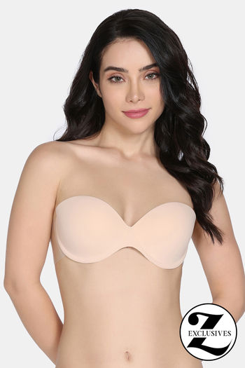 Buy Zivame Padded Non Wired Low Coverage Stick-On Bra - Skin