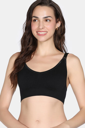 Buy Zivame Padded Non Wired Full Coverage T-Shirt Bra - Black