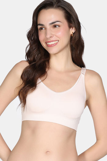Buy Zivame Padded Non Wired Full Coverage T-Shirt Bra - Pink