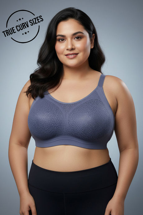Zivame True Curv Freeform Padded Non Wired Full Coverage Super Support Bra - Graphite