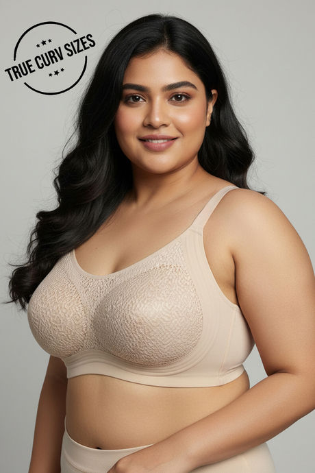 Zivame True Curv Freeform Padded Non Wired Full Coverage Super Support Bra - Rugby Tan