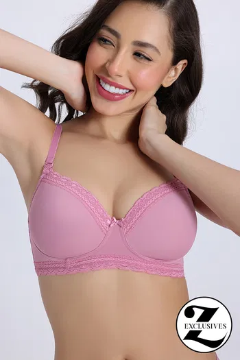 Buy Zivame Padded Non Wired 3/4th Coverage Tshirt Bra - Polignac