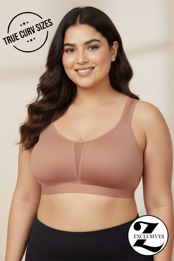 Buy Zivame True Curv Single Layered Non Wired Full Coverage Minimiser Bra - Skin