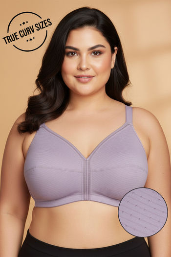 Buy Zivame Beautiful Basic True Curv Single Layered Non Wired Full Coverage Minimiser Bra - Elderberry