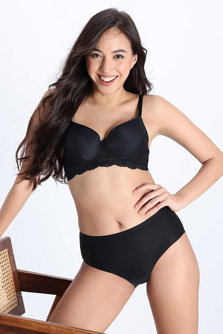Zivame Padded Regular Wired 3/4th Coverage Tshirt Bra - Anthracite