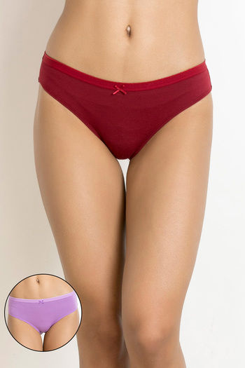 Buy Zivame Women's Cotton Hipster Panties (Pack of 2) (ZI2694-Mtly Grn Pt  Cabaret_Mtly at