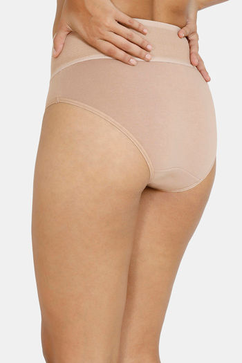 Buy Zivame Anti-Microbial High Rise Full Coverage Tummy Tucker Hipster Panty  (Pack of 2) - Assorted at Rs.419 online