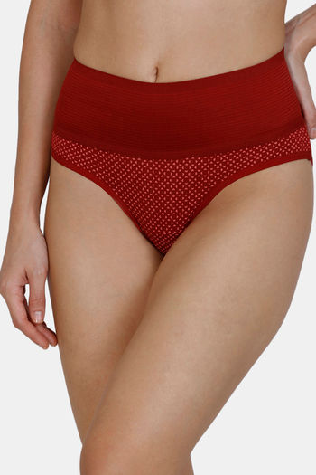 Buy Zivame Anti-Microbial High Rise Full Coverage Tummy Tucker Hipster Panty  (Pack of 2) - Assorted at Rs.180 online