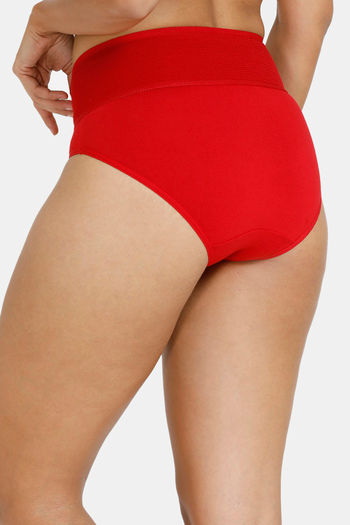 Buy Zivame Anti-Microbial High Rise Full Coverage Tummy Tucker Hipster Panty  (Pack of 2) - Assorted at Rs.180 online