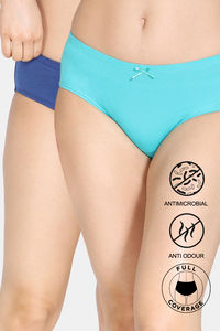 Buy Zivame Anti-Microbial Low Rise Hipster Panty (Pack of 2 ) - Blue Depth Ceramic