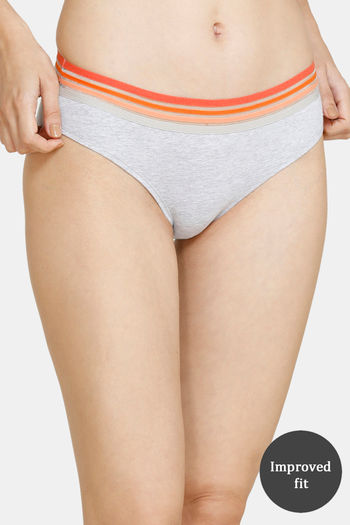 Buy Zivame Urban Leisure Medium Rise Full Coverage Hipster Panty - Grey  Melange at Rs.399 online