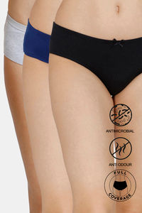 Buy Zivame Low Rise Full Coverage Hipster Panty (Pack of 3) - Assorted