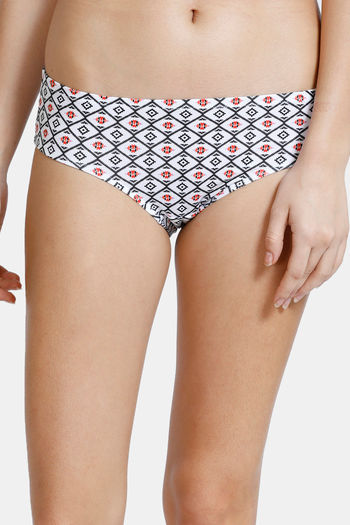 Buy Zivame Whimsical Print Low Rise Full Coverage Hipster Panty - Blue Red Pt