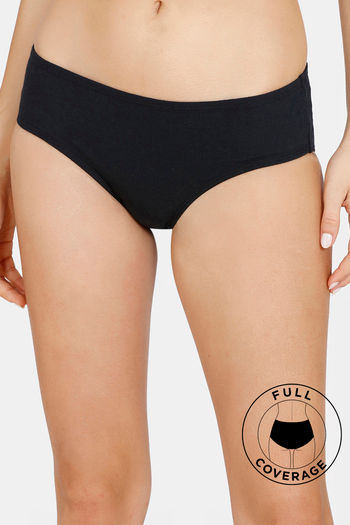 Buy Zivame Copper Infused Low Rise Full Coverage Hipster Panty - Anthracite
