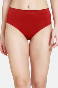 Buy Zivame Bikini Medium Rise Full Coverage Seamless Panty - Sundried Tomato