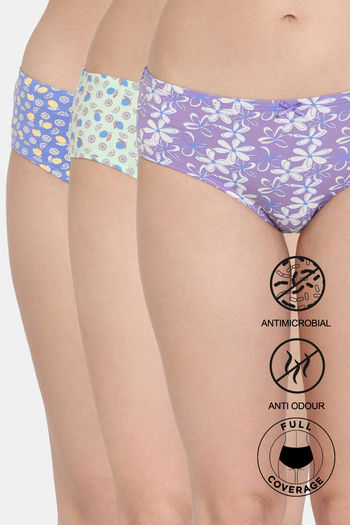 Buy Zivame Anti-Microbial Medium Rise Full Coverage Hipster Panty