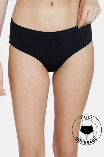 Buy Zivame Low Rise Full Coverage Hipster Panty - Anthracite