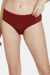Buy Zivame Low Rise Full Coverage Hipster Panty - Cabernet