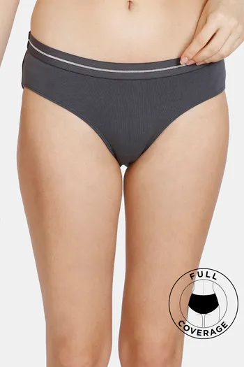 Buy Zivame Dancing Queen Low Rise Full Coverage Hipster Panty - Forged Iron  at Rs.180 online