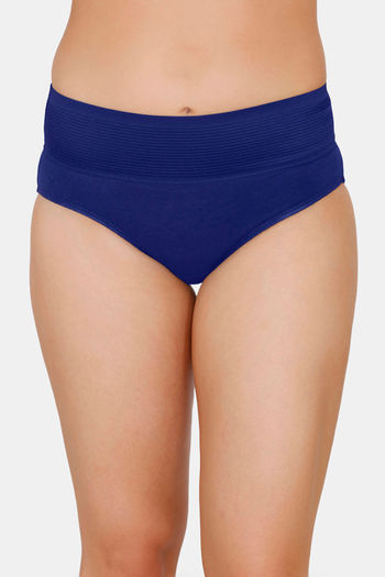 Buy Zivame Anti-Microbial High Rise Full Coverage Tummy Tucker Hipster Panty  (Pack of 2) - Assorted at Rs.454 online