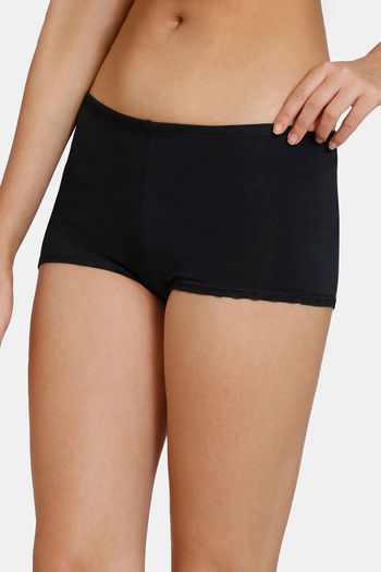 Buy Zivame Low Rise Full Coverage Boyshorts - Anthracite at Rs.140 online