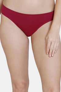 Buy Zivame Low Rise Cotton Cheeky Panty - Beet Red