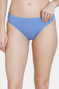 Buy Zivame Low Rise Cotton Cheeky Panty - Wedgewood
