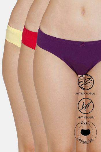 Organic Antimicrobial Anti Fungal Panty Underwear Violet Rose ISP031