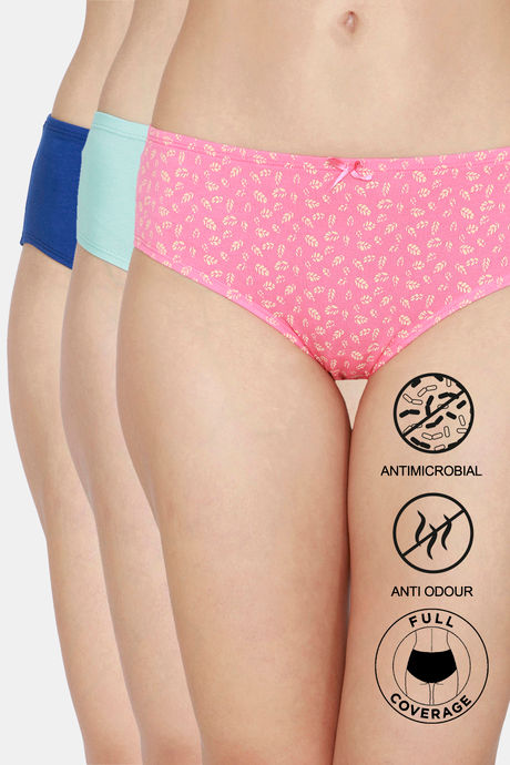 Buy Bodycare Medium Rise Full Coverage Bikini Panty (Pack of 5) - Assorted  at Rs.545 online