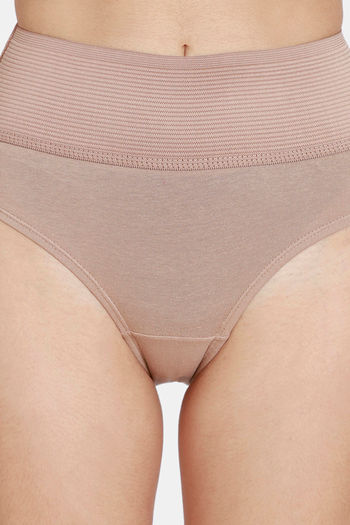 Buy Zivame Anti-Microbial High Rise Full Coverage Tummy Tucker Hipster Panty  (Pack of 2) - Assorted at Rs.449 online