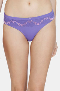 Buy Zivame Ruby Sparks Low Rise Full Coverage Bikini Panty - Purple Corallite