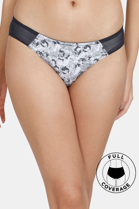 Buy Zivame Pixel Play Low Rise Full Coverage Bikini Panty - Anthracite at  Rs.274 online