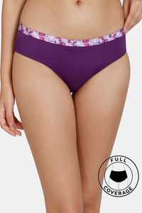 Buy Zivame Pixel Play Full Coverage Low Rise Hipster Panty - Imperial Purple