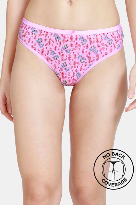 Buy Zivame Low Rise Cotton Cheeky Panty - Pink Floral at Rs.135