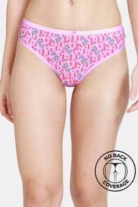 Buy Zivame Low Rise Cotton Cheeky Panty - Pink Floral