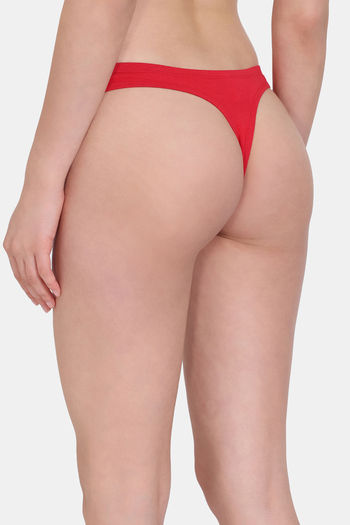 Buy Zivame Low Rise Zero Coverage Thong - Toasted Almond Online