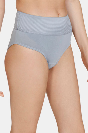Buy Zivame Anti-Microbial High Rise Full Coverage Tummy Tucker Hipster Panty  (Pack of 2) - Assorted at Rs.477 online