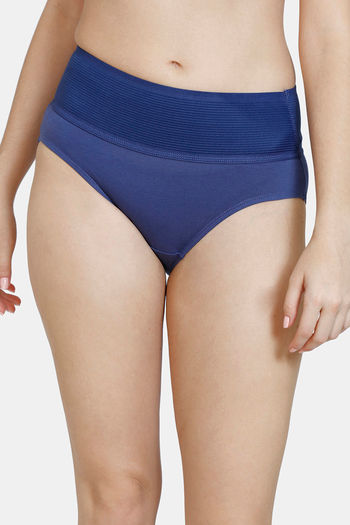 Buy Zivame Anti-Microbial High Rise Full Coverage Tummy Tucker Hipster Panty  (Pack of 2) - Assorted at Rs.699 online