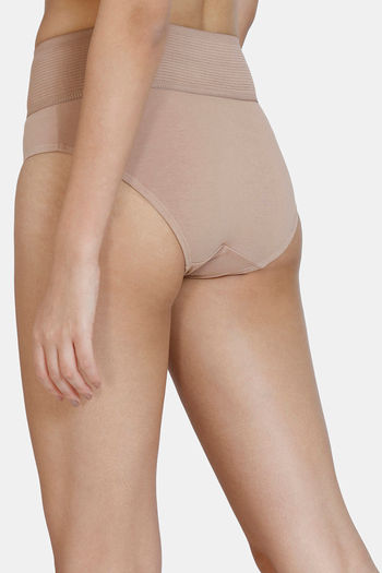 Buy Zivame Anti-Microbial High Rise Full Coverage Tummy Tucker Hipster Panty  (Pack of 2) - Assorted at Rs.477 online