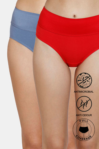 Buy Zivame Women's Cotton Hipster Panties (Pack of 2) (ZI2694-Mtly