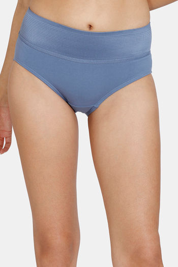 Buy Zivame Anti-Microbial High Rise Full Coverage Tummy Tucker Hipster Panty  (Pack of 2) - Assorted at Rs.477 online