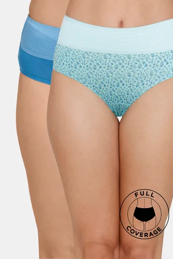 Buy Zivame High Rise Full Coverage Tummy Tucker Hipster Panty (Pack of 2) -  Assorted at Rs.270 online