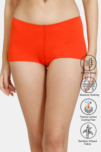 Buy Zivame Natural Collective Low Rise Full Coverage Boyshorts - Grenadine
