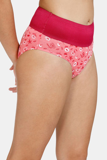 Zivame Anti-Microbial High Rise Full Coverage Tummy Tucker Hipster Panty  (Pack of 2) - Assorted