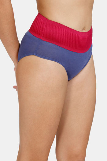 Buy Zivame Anti-Microbial High Rise Full Coverage Tummy Tucker Hipster  Panty (Pack of 2) - Assorted at Rs.337 online