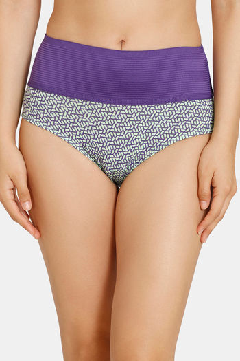 Buy Zivame High Rise Full Coverage Tummy Tucker Hipster Panty - Assorted  (Pack of 2) online