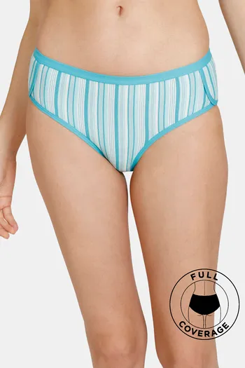 Buy Zivame Woodstock Mood Low Rise Full Coverage Hipster Panty - Baltic